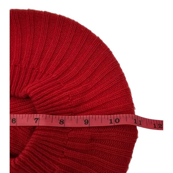Vintage Red knit beret winter hat - Picture 8 of 8
